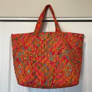 Sally Spring Flare Tote | Vibrant Paisley Tote Bag